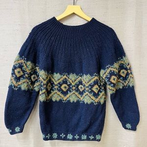 Outback Red Vintage Wool Knit Nordic Sweater Size S